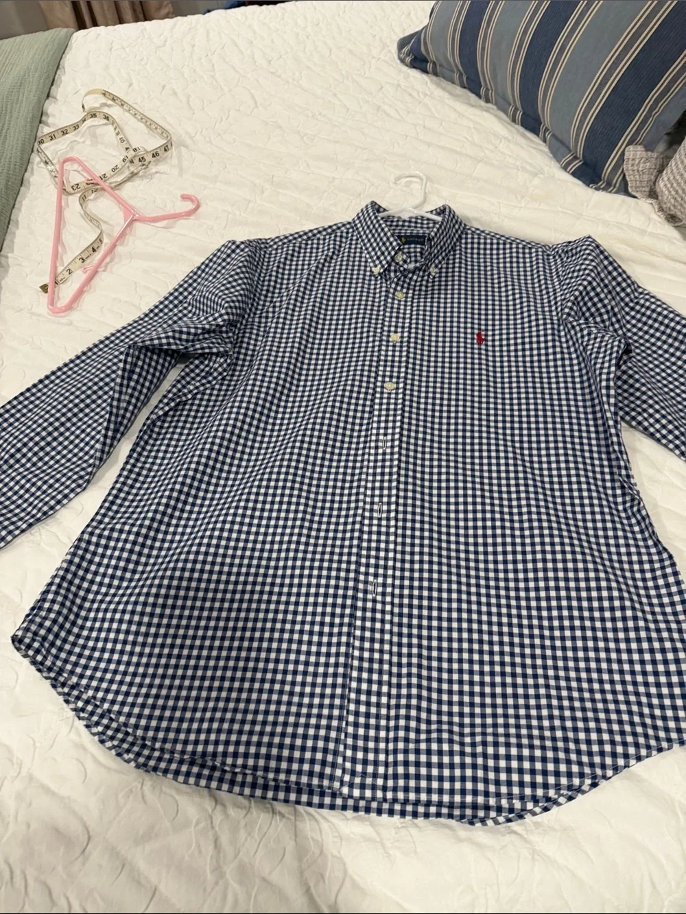 Polo by Ralph Lauren Navy & White Gingham Button-Down Shirt